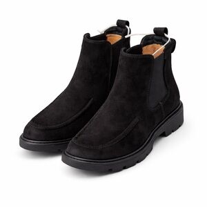 Söfft Black Suede Chelsea Ankle Boots Lug Sole Comfort 9M